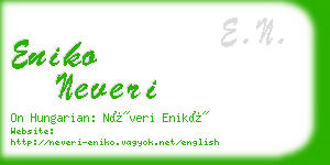 eniko neveri business card